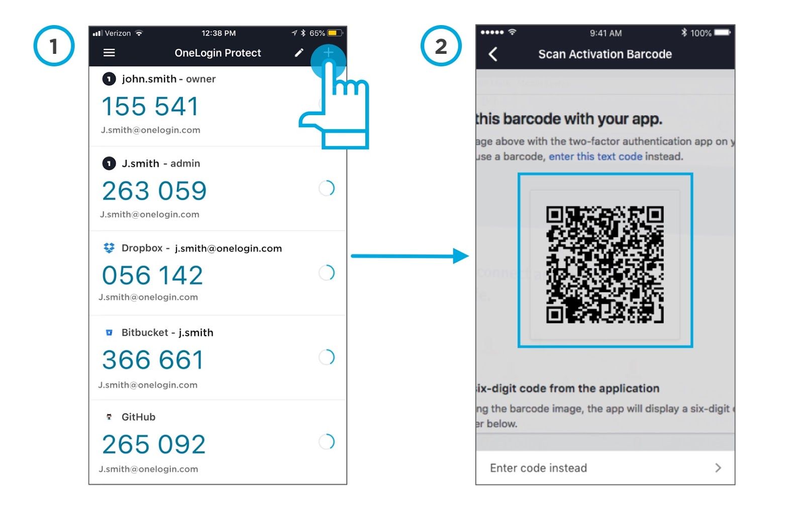 Use QR code to add new accounts