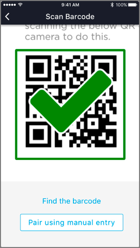 Successful registration of authenticator app with QR code