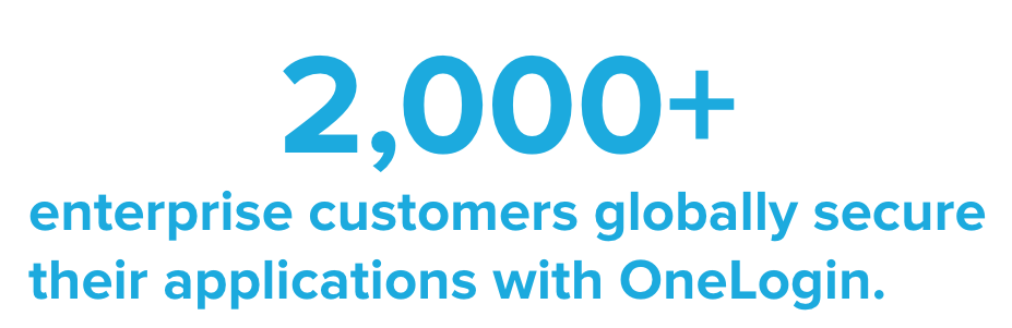2000+ enterprise customers globally secure their applications with OneLogin