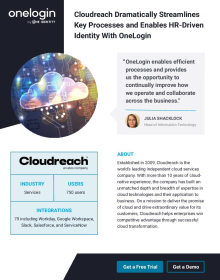Cloudreach Dramatically Streamlines Key Processes and Enables HR-Driven Identity with OneLogin