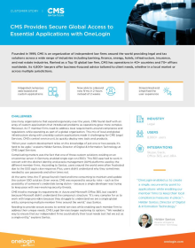 CMS Provides Secure Global Access to Essential Applications with OneLogin
