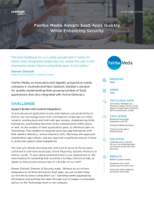 Fairfax Media Adopts SaaS Apps Quickly While Enhancing Security
