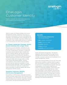 OneLogin Customer Identity Overview