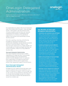 OneLogin Delegated Administration Datasheet