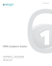 OneLogin For HIPPA Compliance