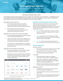 OneLogin SSO Solution Overview 