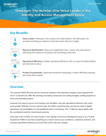 OneLogin the Number One Value Leader in the Identity and Access Management Space