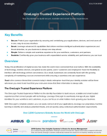 OneLogin Trusted Experience Platform Datasheet