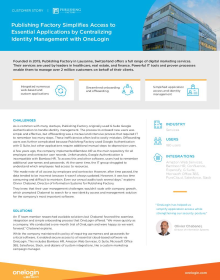 Publishing Factory Simplifies Access to Essential Applications by Centralizing Identity Management with OneLogin