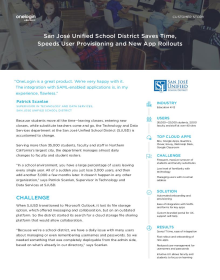 San José Unified School District Saves Time, Speeds User Provisioning & New App Rollouts