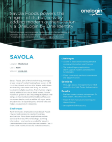 Savola Foods powers the engine of its business by adding modern authentication