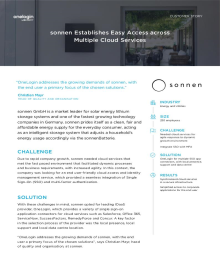 sonnen Establishes Easy Access across Multiple Cloud Services