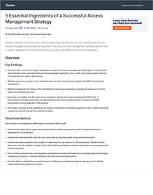 5 Essential Ingredients of a Successful Access Management Strategy | Gartner®