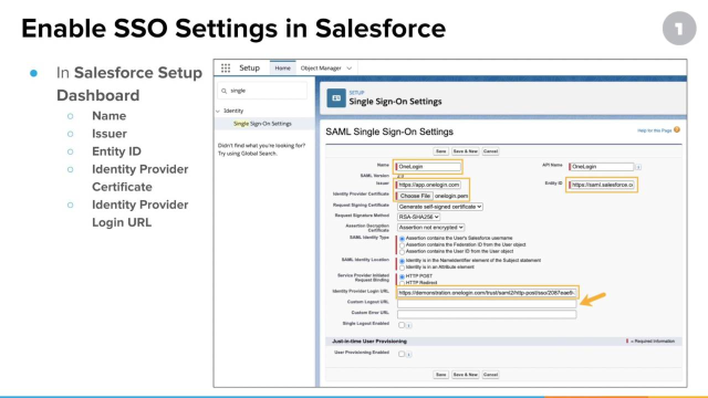 Configuring OneLogin's Salesforce App Connector Pt 3: Single Sign-On